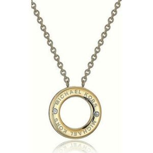 NWT Micheal Kors Gold Circle Pendant Necklace